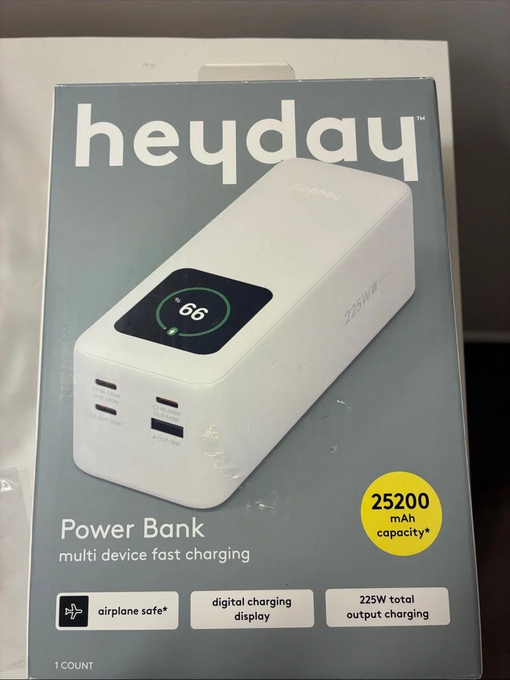 25200mAh Power Bank with 225W Output heyday™ White